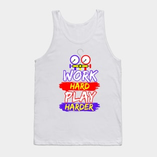 HVAC Work hard play hard Tank Top